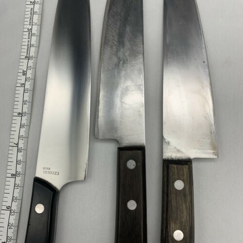 Damaged Lot of three Japanese Chef's Kitchen Knives  From Japan ST431 - Fresh Stock Dated October 2025