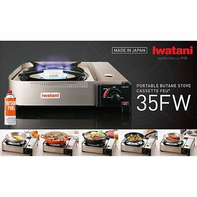 Iwatani 35FW Portable 15000BTU Butane Stove with Case - Fresh Stock Dated October 2025