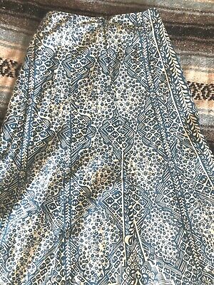 Vtg 60s 70s KITAN Cotton FLORAL BLOCK Print Style BOHO Hippie HOSTESS MAXI Skirt - Fresh Stock Dated October 2025