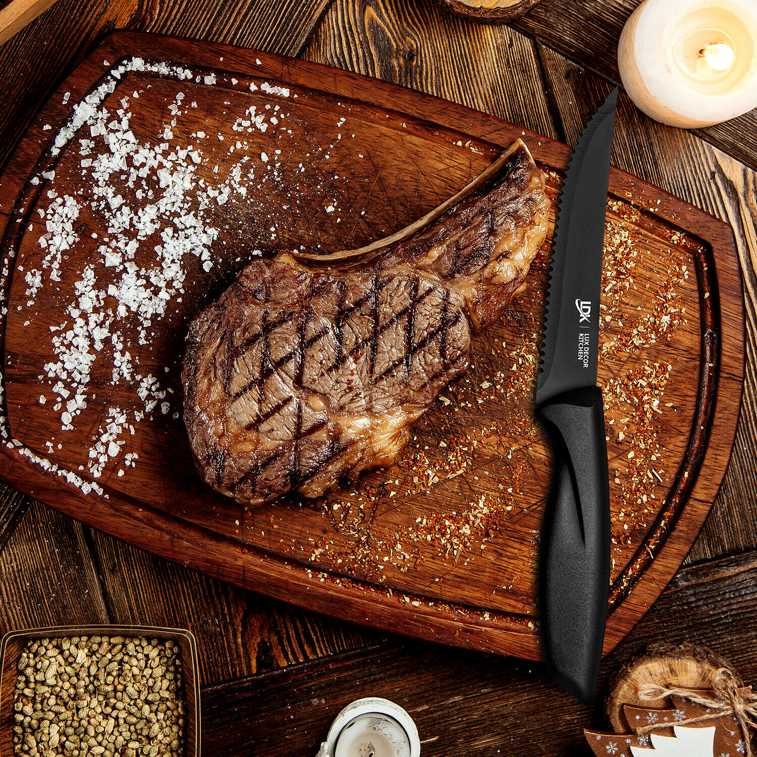 Knife Set Sharp Stainless Steel Professional Chef Cutlery Steak Kitchen Knives - Fresh Stock Dated October 2025