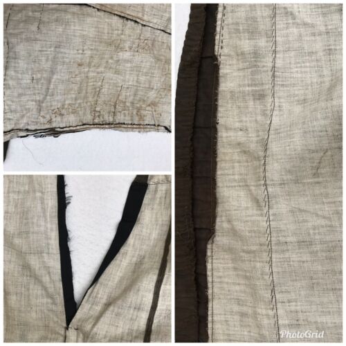 Antique 1880s Black Faille Bustle Skirt Parts Pleated Trim Handmade Ruched Panel - Fresh Stock Dated October 2025