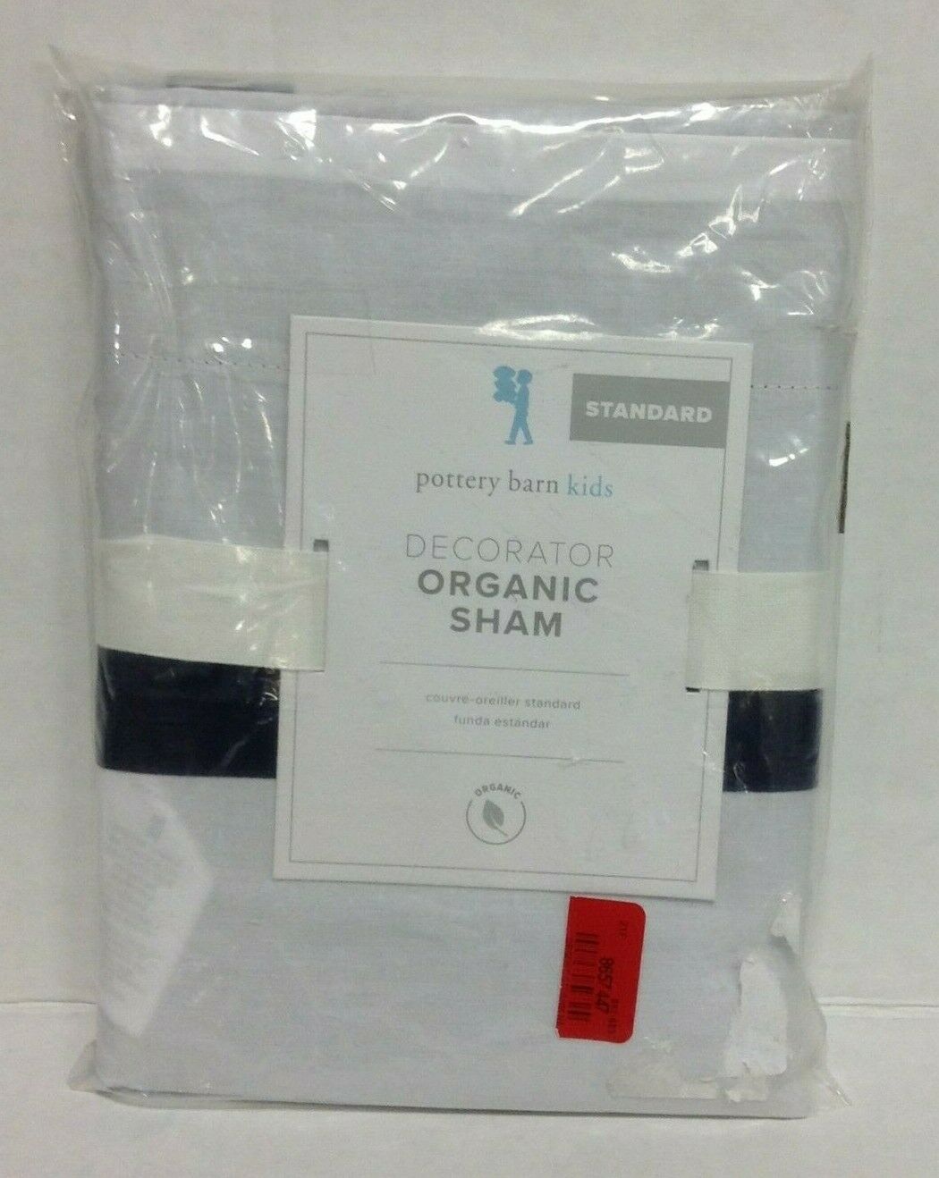 Pottery Barn Kids PBK Decorator Organic Cotton bed SHAM STANDARD Navy blue - Fresh Stock Dated October 2025