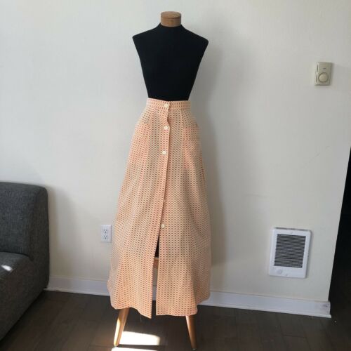 Vintage 60s Maxi Skirt polyester M L - Fresh Stock Dated October 2025