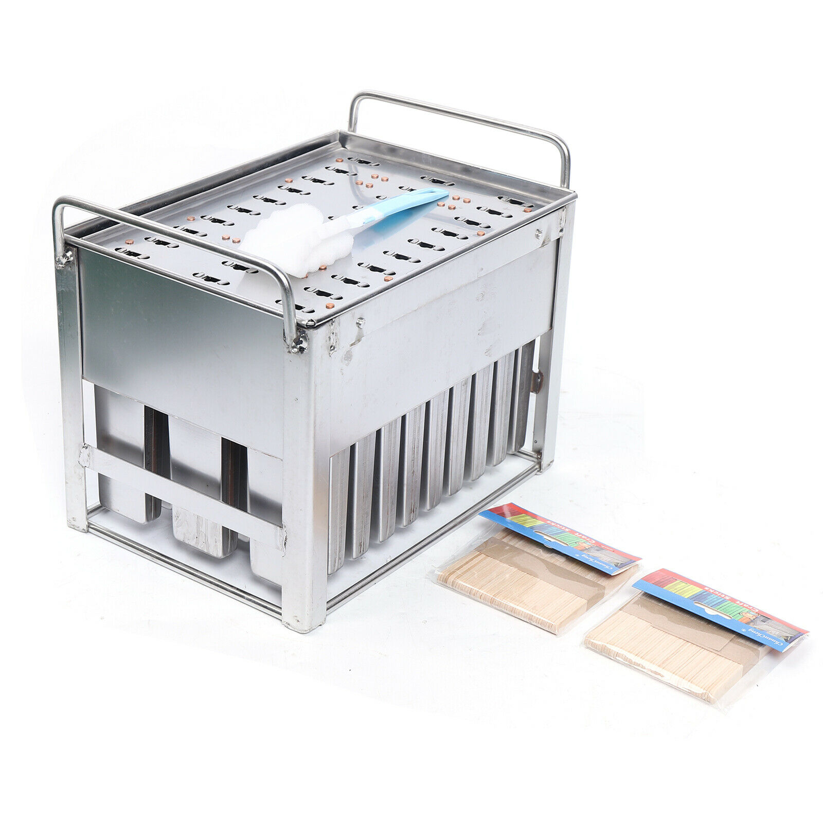 30pcs Stainless Steel Ice Cream Mold Reusable Candy Juice Popsicle Maker Mould - Fresh Stock Dated October 2025