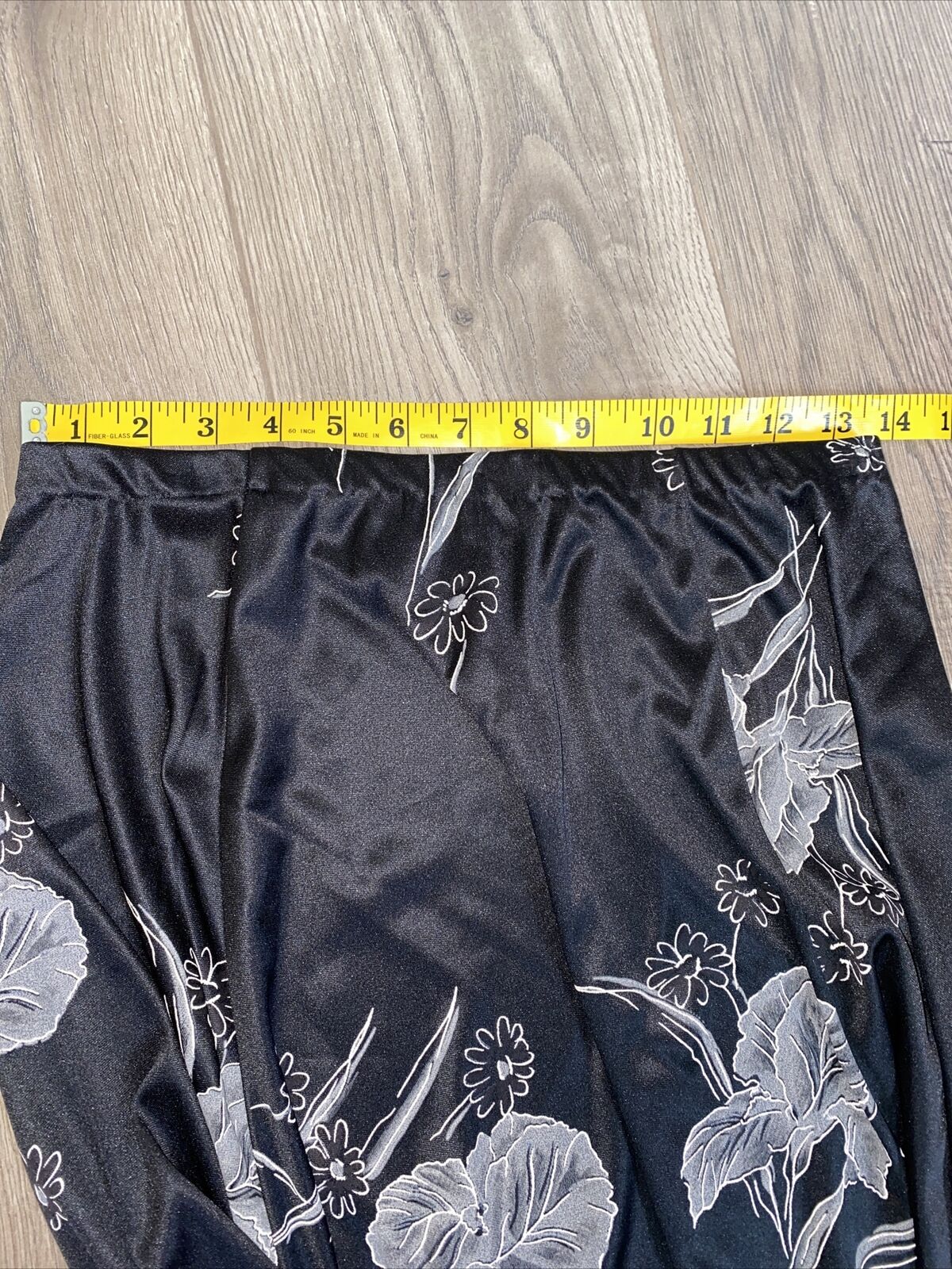 Vintage 90s Retro Sportiva Skirt Black Floral Midi Medium 27 Inch Waist - Fresh Stock Dated October 2025