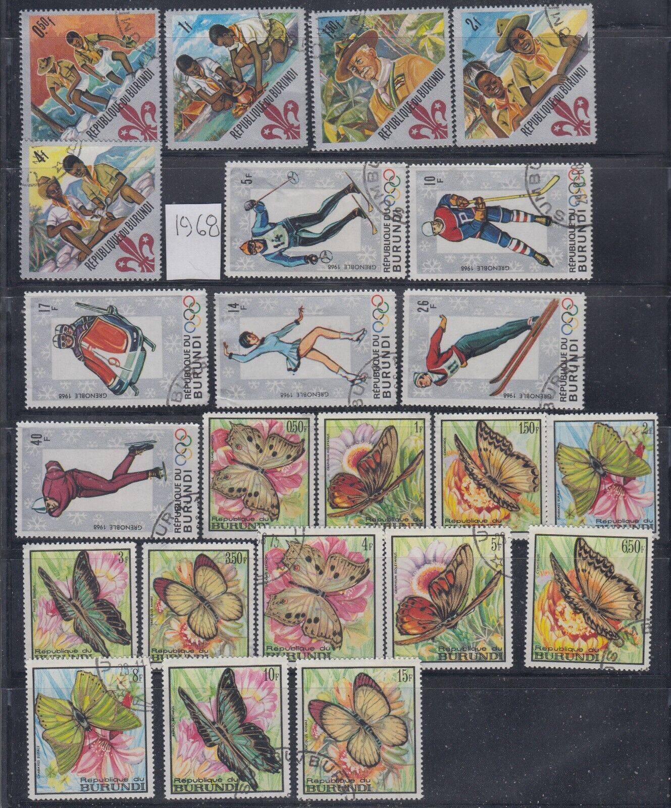Burundi 1962-1968 A mostly used collection. Mostly sound. - Fresh Stock Dated October 2025