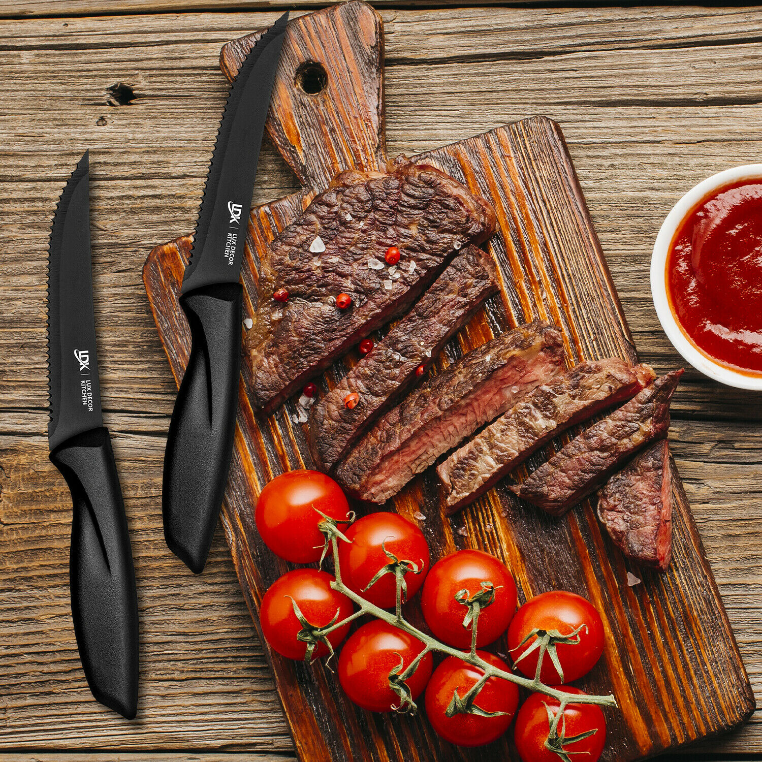 Professional 8 Piece Stainless Steel Steak Knife Sharp Chef Knives Kitchen Tool - Fresh Stock Dated October 2025