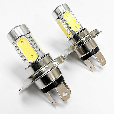 H4 Motorcycle COB LED Headlight Hi/Lo Beam Front Light Bulb Lamp White 6000K - Fresh Stock Dated October 2025