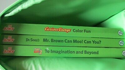 LEAP FROG  LEARNING READER w/ TAG  JUNIOR,  3 BOOKS  &  CARRYING CASE - Fresh Stock Dated October 2025