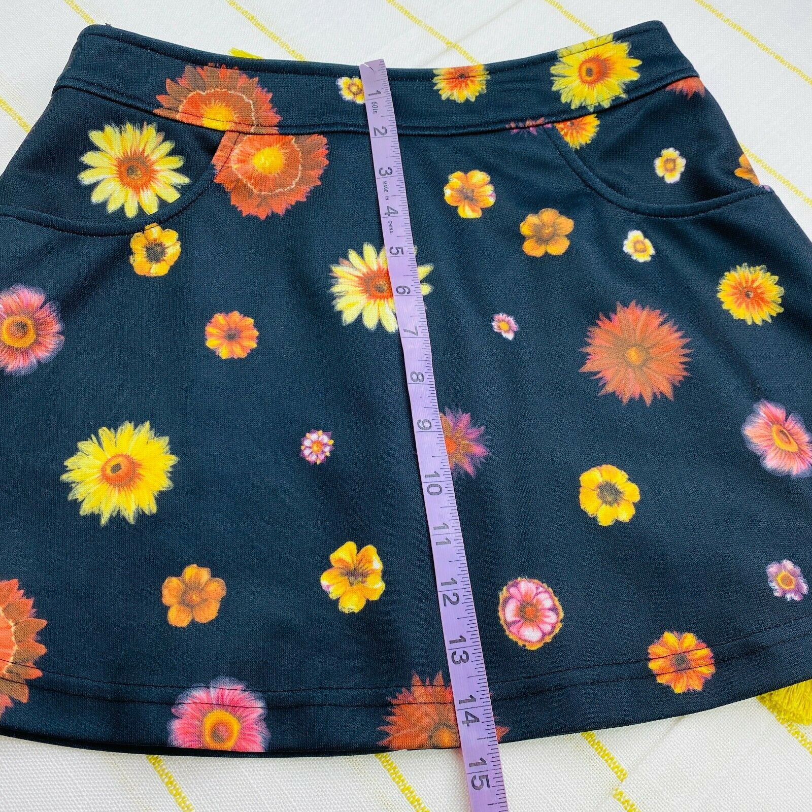 Vintage 90s Daisy Mini Skirt Womens Small Junior 7 A-Line Stretch Clueless Y2K - Fresh Stock Dated October 2025