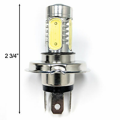 H4 Motorcycle COB LED Headlight Hi/Lo Beam Front Light Bulb Lamp White 6000K - Fresh Stock Dated October 2025