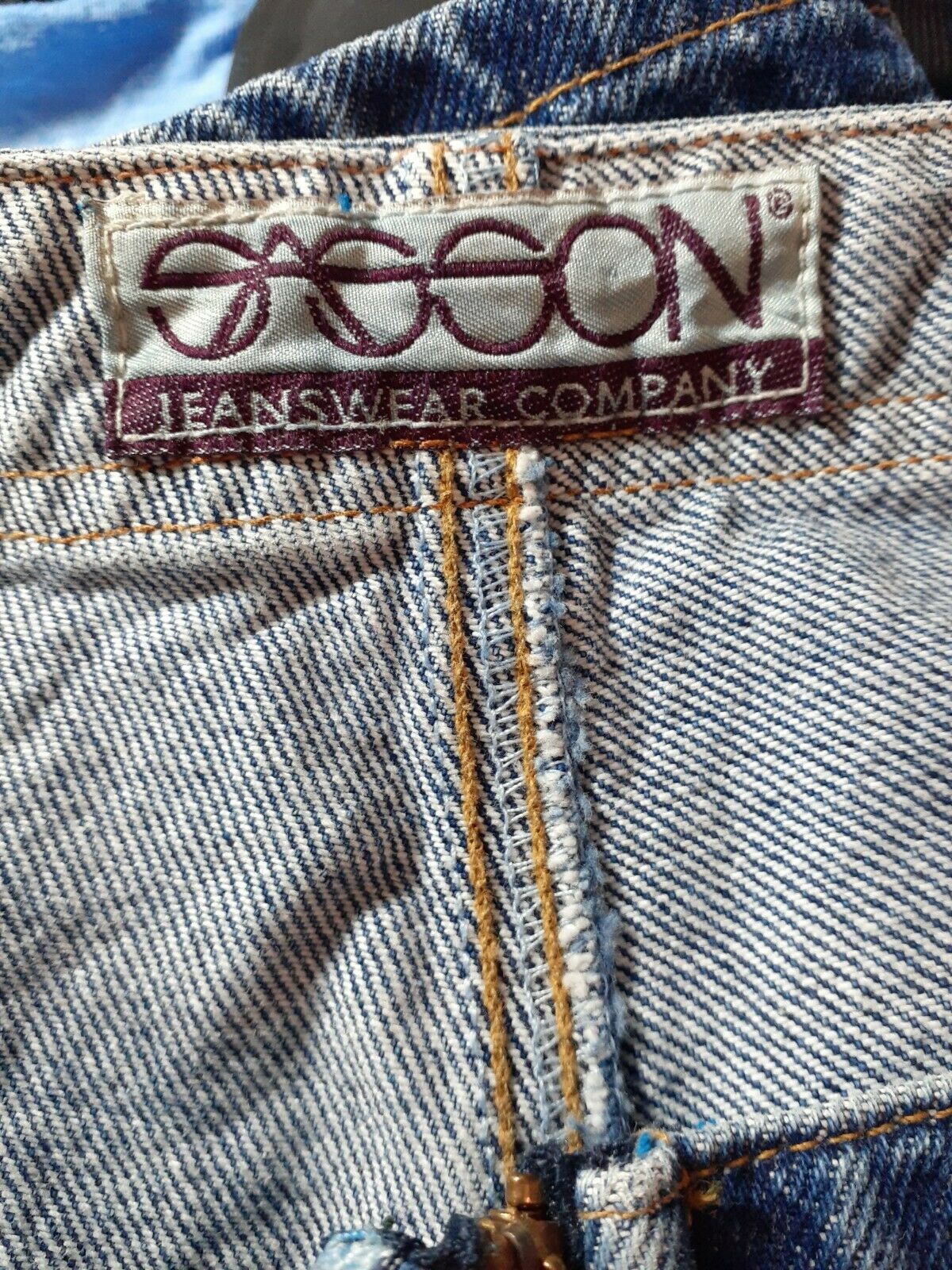 Vintage Sasson Skort Denim Jean  High Waisted Mom Style Medium Wash - Fresh Stock Dated October 2025