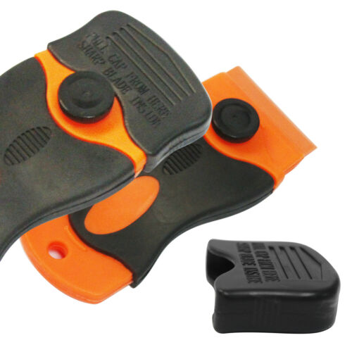 100 Pcs Plastic Razor Blades and Razor Scraper Double Edged Sticker Removal Tool - Fresh Stock Dated October 2025