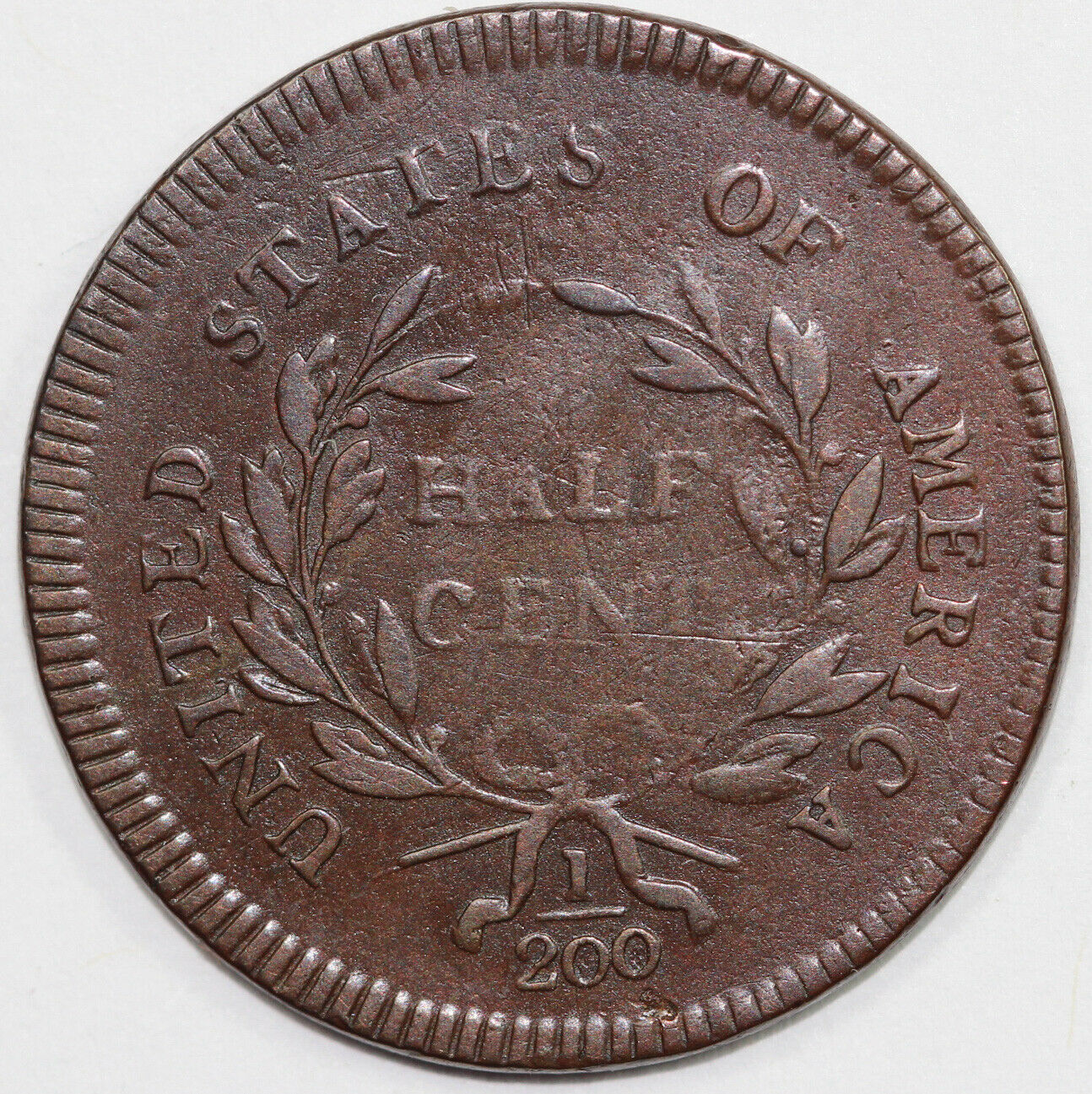 1795 1/2c C-6a Plain Edge No Pole Liberty Cap Half Cent - Fresh Stock Dated October 2025