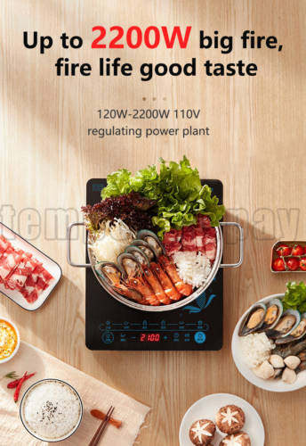 2200W Portable Induction Cooktop Countertop Single Cooker Burner Stove Hot Plate - Fresh Stock Dated October 2025