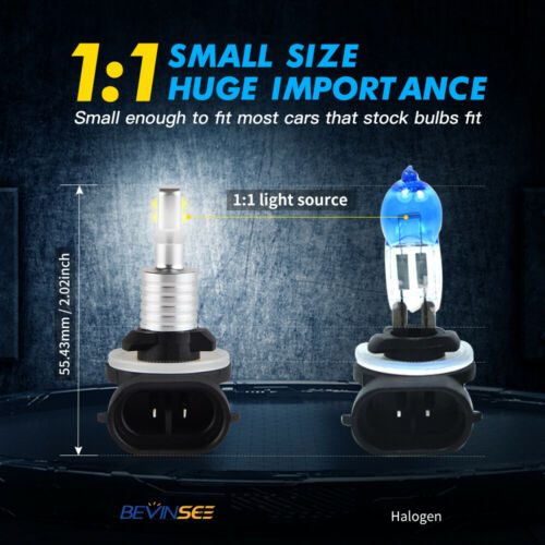 2x 881 80W Fog Light LED Bulbs For Harley FLHTC Electra Glide Classic 2007-2013 - Fresh Stock Dated October 2025