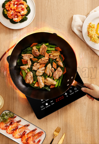 2200W Portable Induction Cooktop Countertop Single Cooker Burner Stove Hot Plate - Fresh Stock Dated October 2025