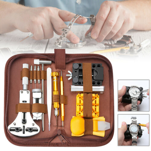 Watch Repair Tool Kit Spring Bar Tool Set,Case Opener,Watch Case Press with Case - Fresh Stock Dated October 2025