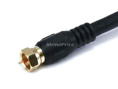 Monoprice 25ft RG6 (18AWG) 75Ohm, CL2 Coaxial Cable W/ F Type Connector - Black - Fresh Stock Dated October 2025