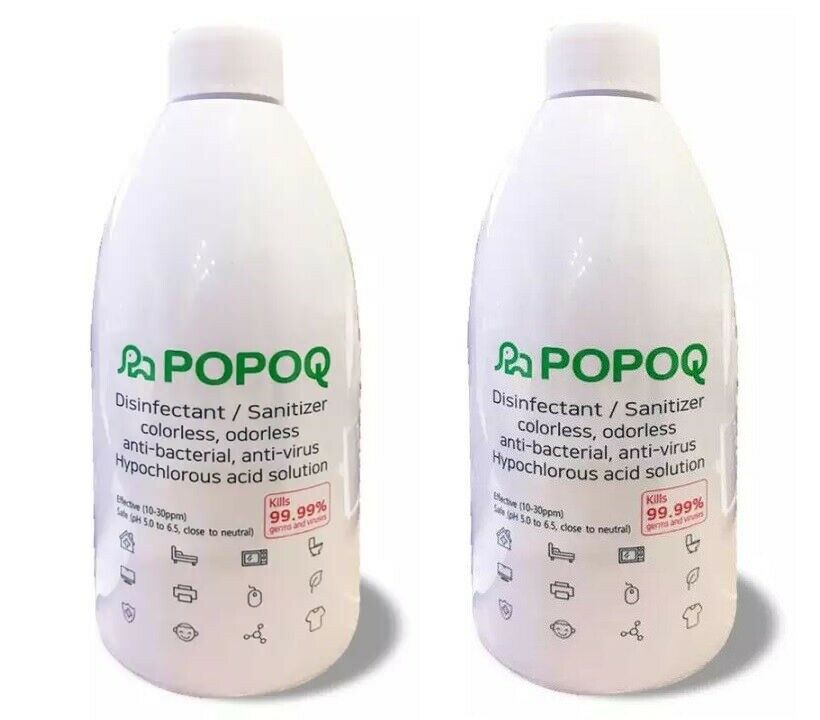 2 X POPOQ Korean Hand Sanitizer Disinfectant Spray 16.9oz - Fresh Stock Dated October 2025