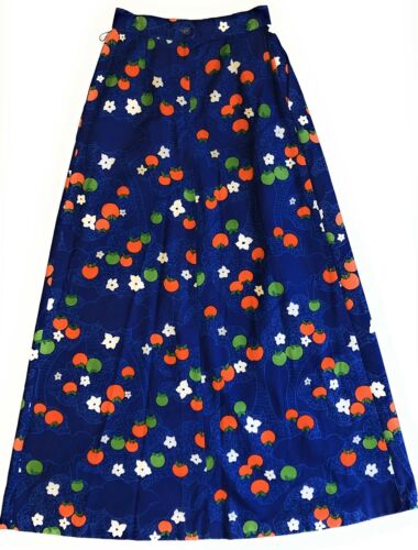 Malia Honolulu Vtg Skirt Womens Size 10 High Waist Cotton Apple Blossom Tree 70s - Fresh Stock Dated October 2025