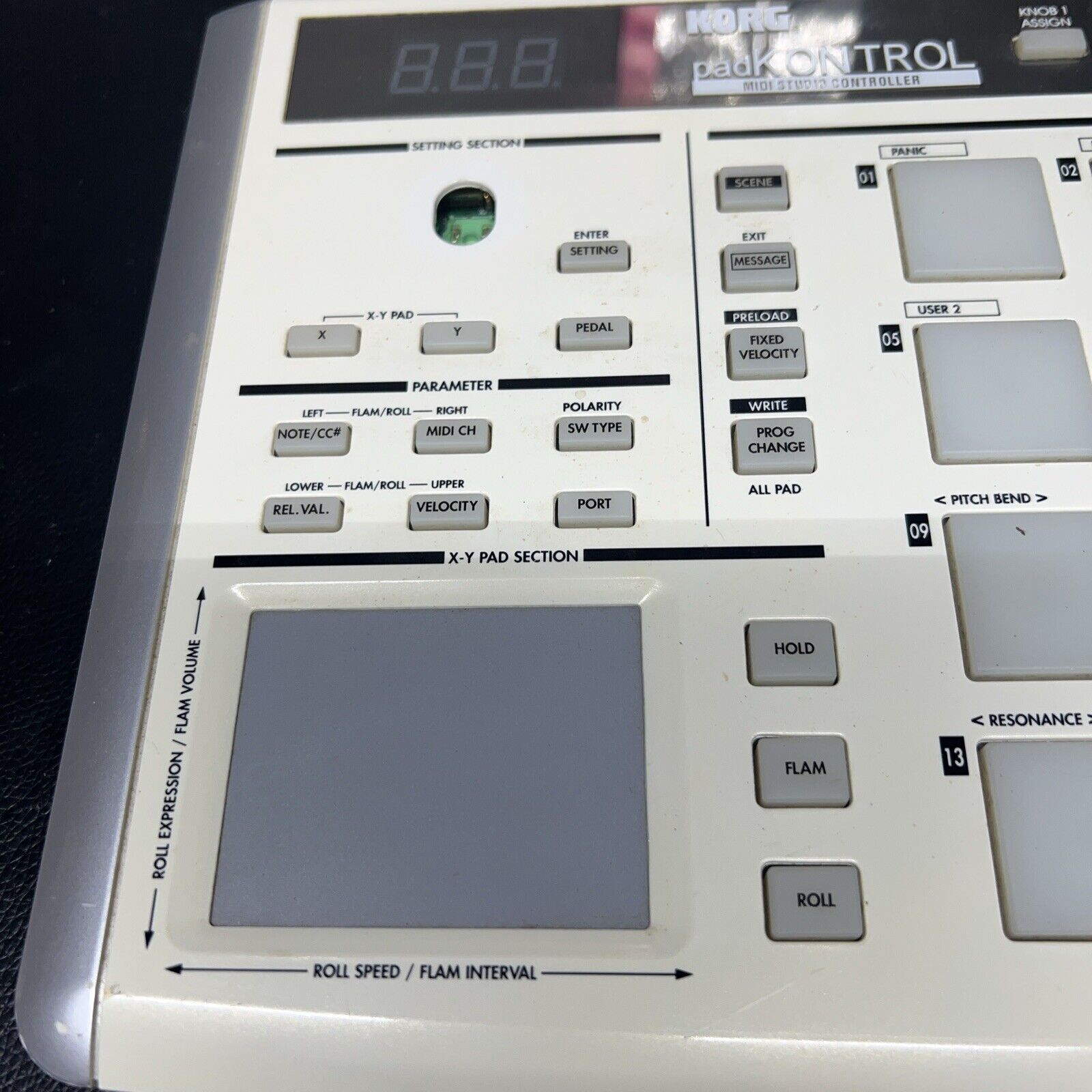 Korg PadKontrol MIDI Studio Controller KPC-1 Missing Power Cord Untested. - Fresh Stock Dated October 2025