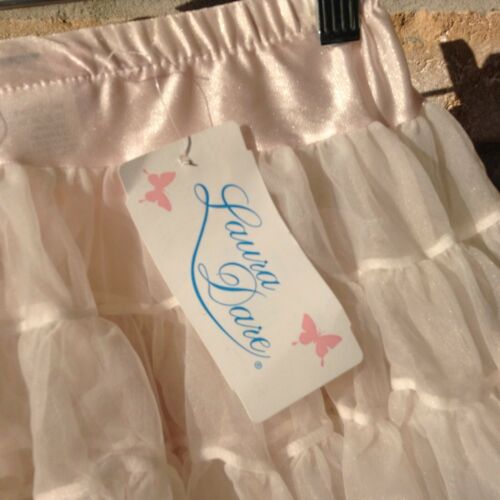 Laura Dare Pale Pink WhitePetticoat Tutu Girls Sz L Play Dress-Up Dance USA Made - Fresh Stock Dated October 2025