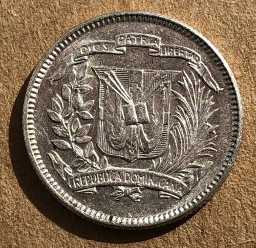 1959 Dominican Republic Silver 10 Centavos Uncirculated. Nice Coins - Fresh Stock Dated October 2025