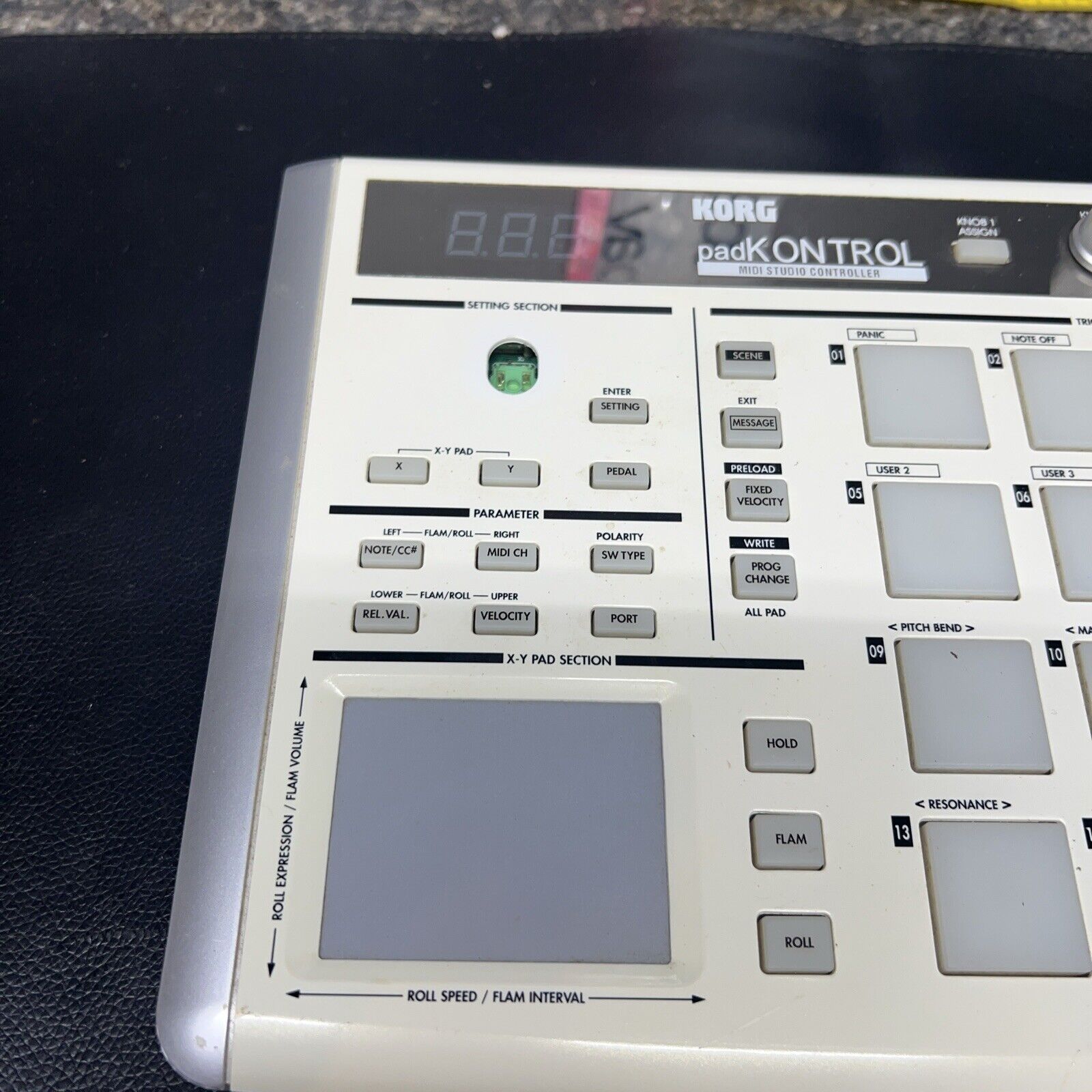 Korg PadKontrol MIDI Studio Controller KPC-1 Missing Power Cord Untested. - Fresh Stock Dated October 2025