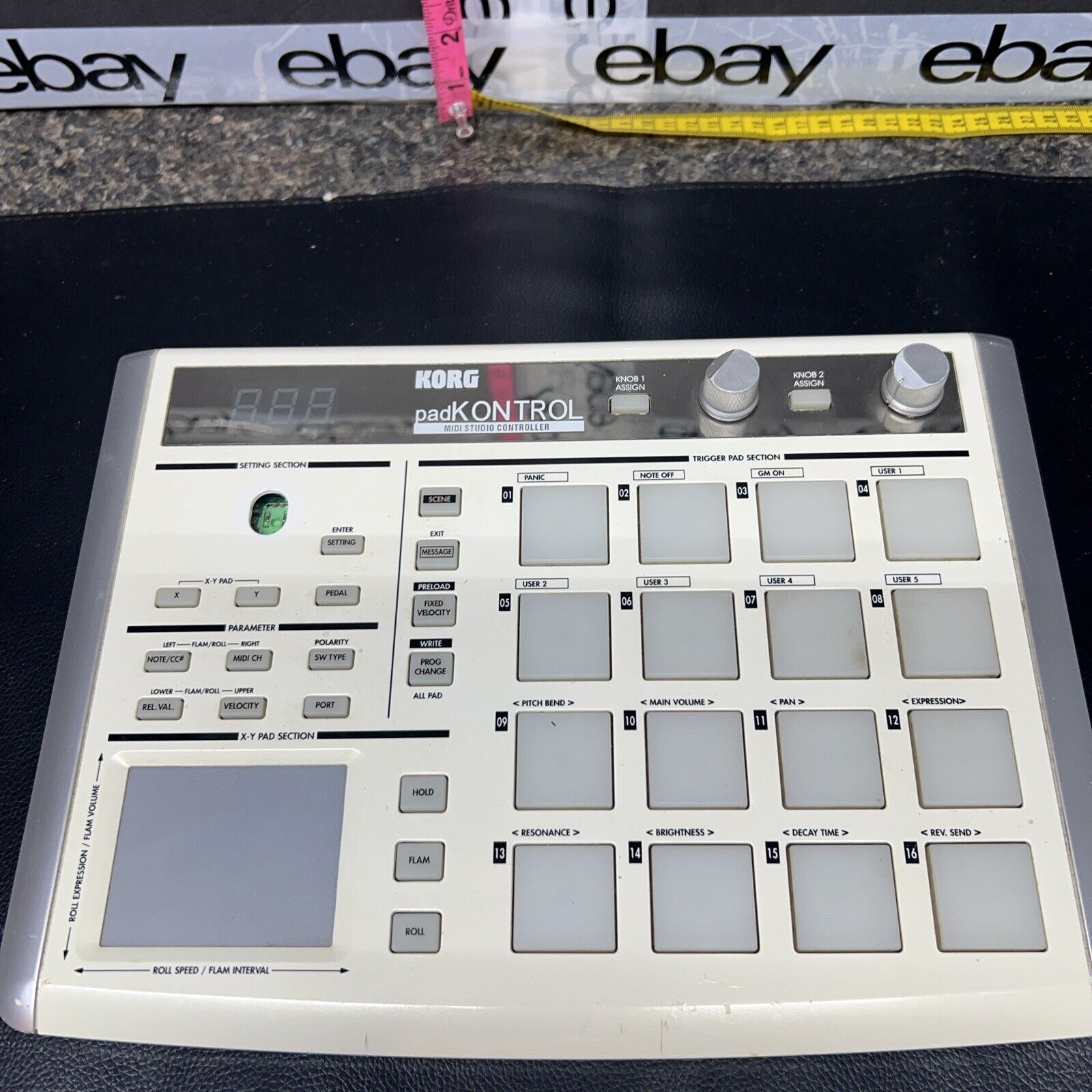 Korg PadKontrol MIDI Studio Controller KPC-1 Missing Power Cord Untested. - Fresh Stock Dated October 2025
