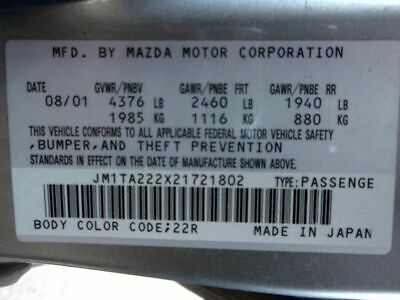 2001-2002 Mazda Millenia  Automatic Transmission 2300 *98K* - Fresh Stock Dated October 2025