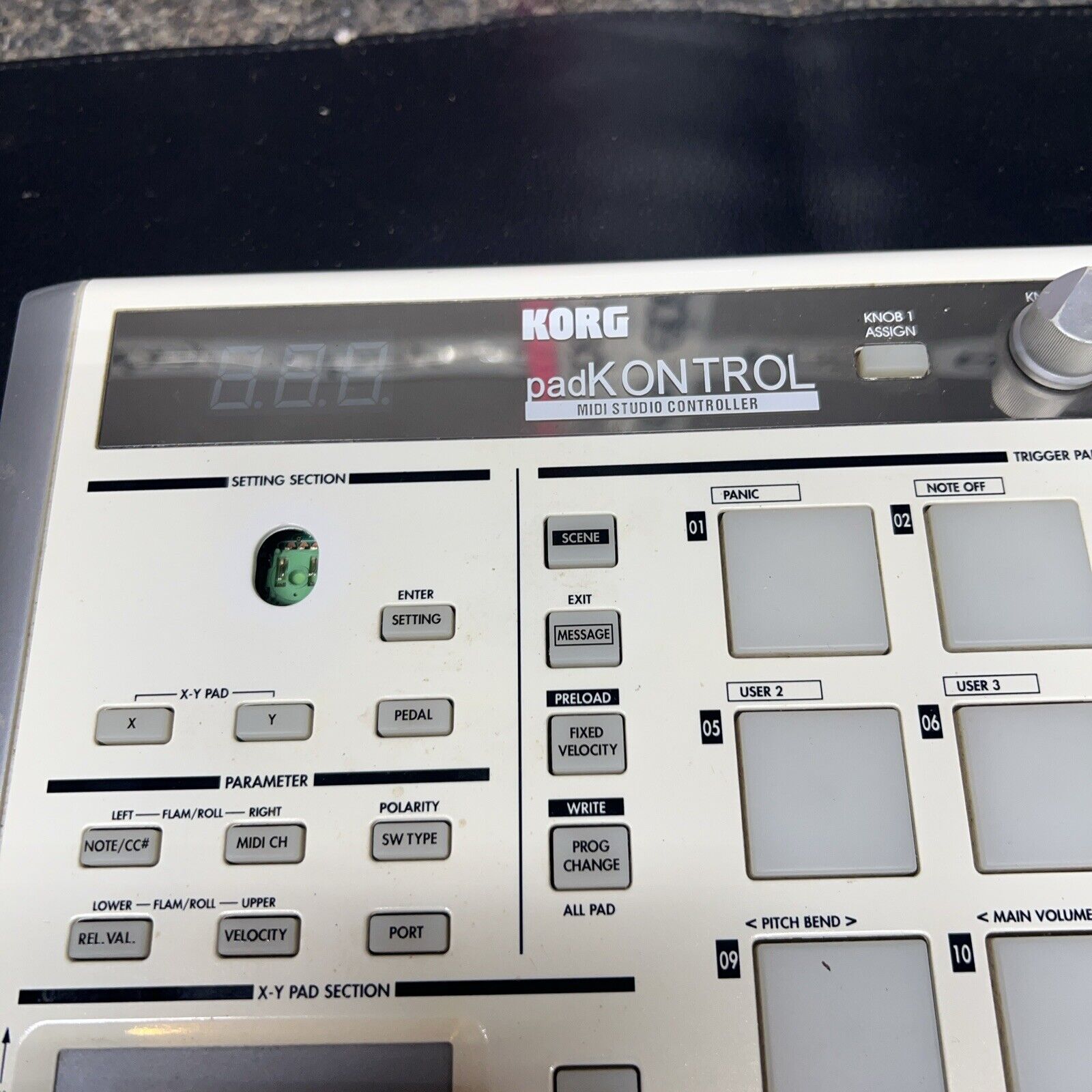Korg PadKontrol MIDI Studio Controller KPC-1 Missing Power Cord Untested. - Fresh Stock Dated October 2025