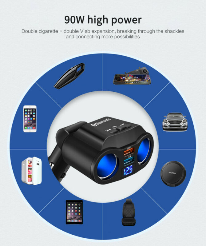 Bluetooth 5.0 Wireless Handsfree Car FM Transmitter MP3 Player Dual USB Charger！ - Fresh Stock Dated October 2025