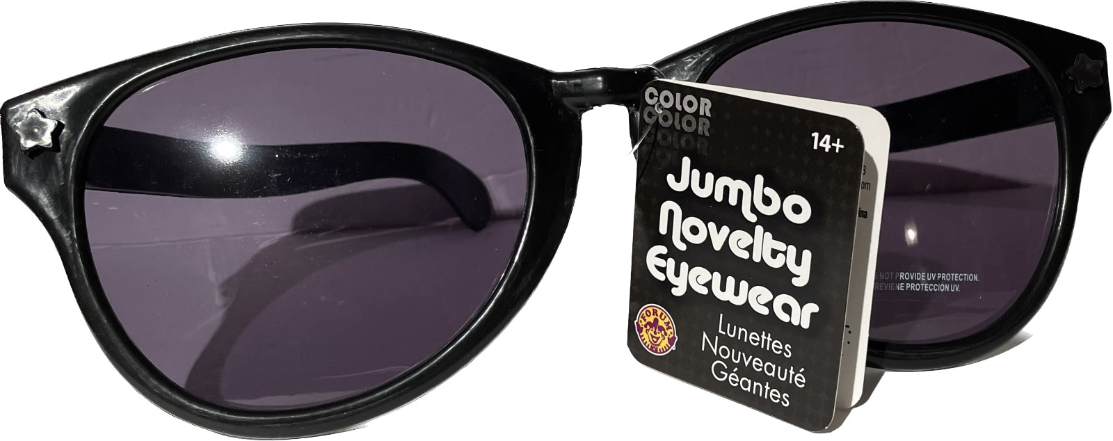 JUMBO BLACK EYE FRAME GLASSES BIG Lenses Clown Nerd Funny Giant Joke Sunglasses - Fresh Stock Dated October 2025