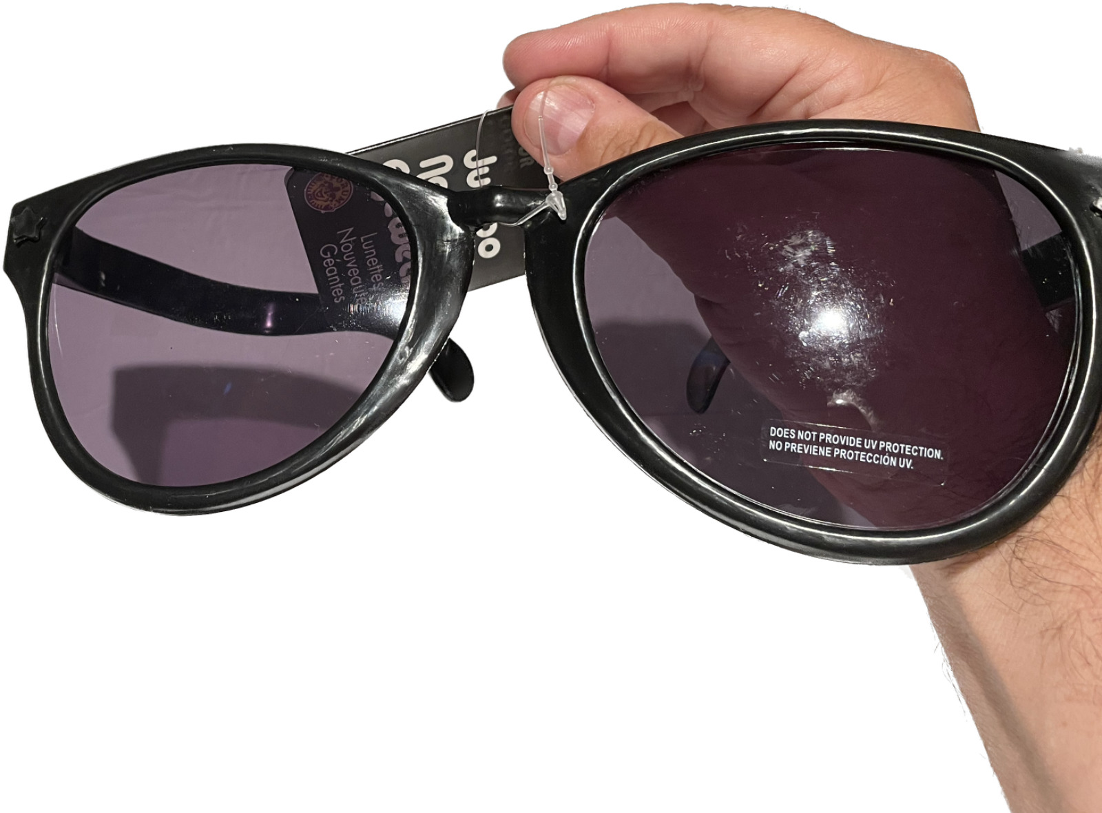 JUMBO BLACK EYE FRAME GLASSES BIG Lenses Clown Nerd Funny Giant Joke Sunglasses - Fresh Stock Dated October 2025