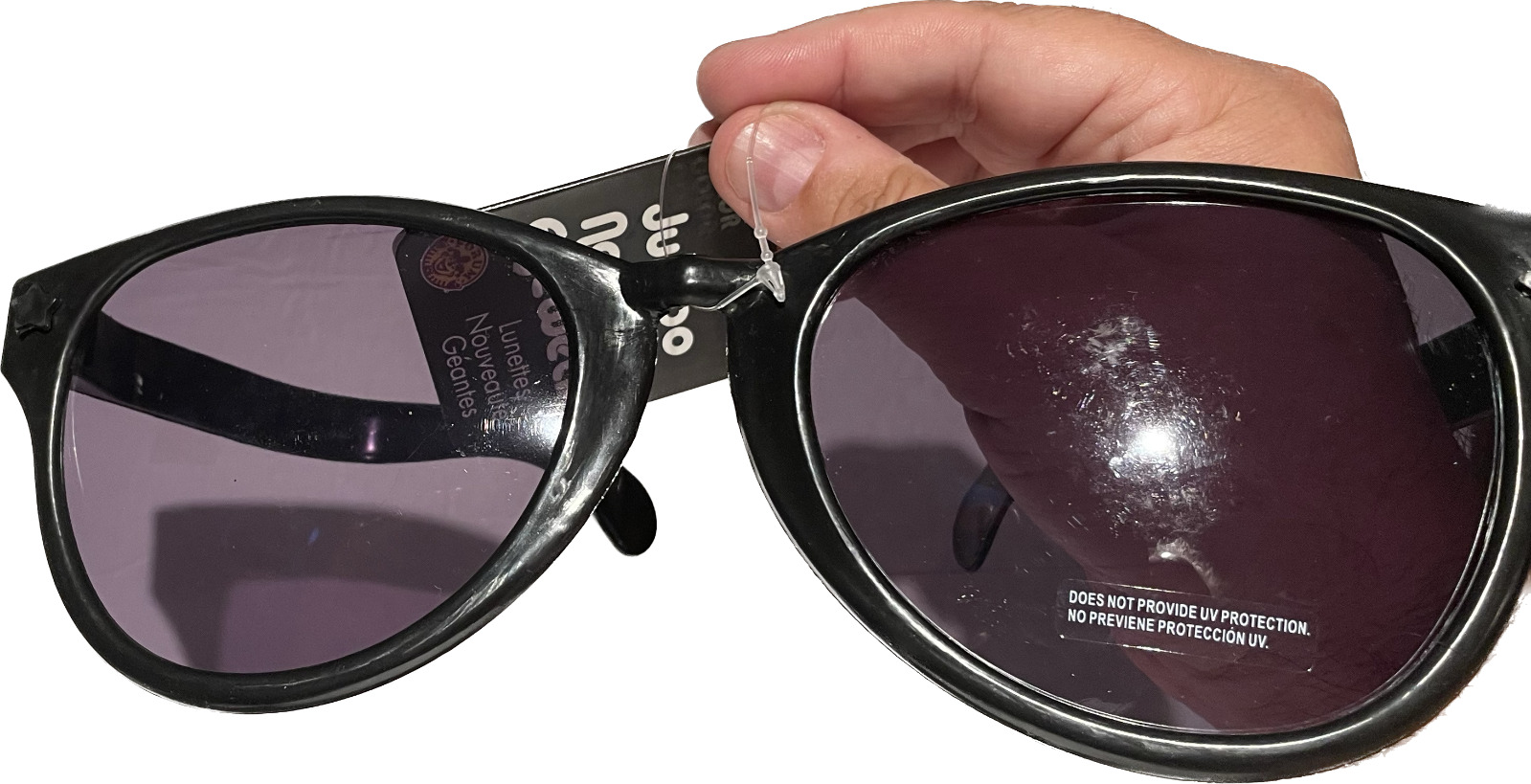 JUMBO BLACK EYE FRAME GLASSES BIG Lenses Clown Nerd Funny Giant Joke Sunglasses - Fresh Stock Dated October 2025