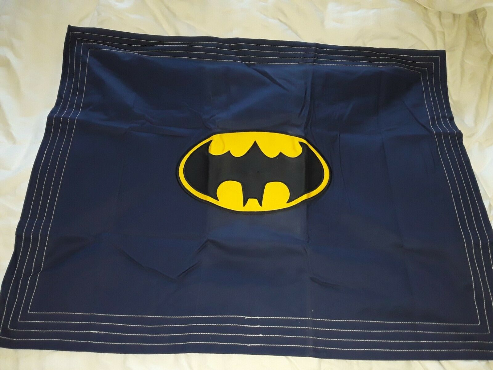 pottery barn kids batman applique sham navy and yellow nwt - Fresh Stock Dated October 2025