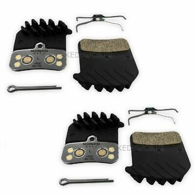 2-Pack Shimano H03C Disc Metal Brake Pads w/Spring & Pin Saint Zee BR-M820/M640 - Fresh Stock Dated October 2025
