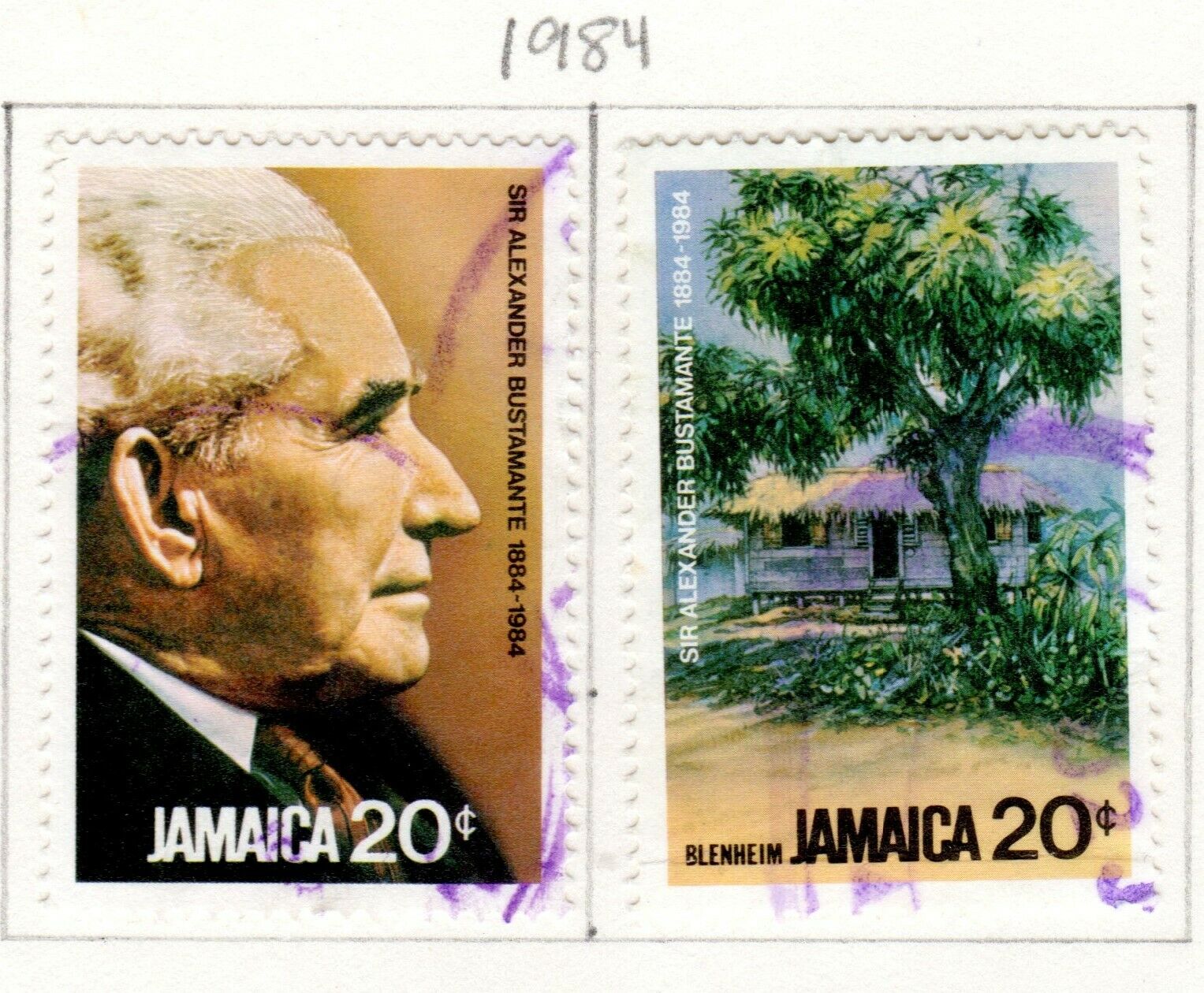 Jamaica Scott 539//590 Used on 3 Album Pages Issued 1982-1984 - Fresh Stock Dated October 2025
