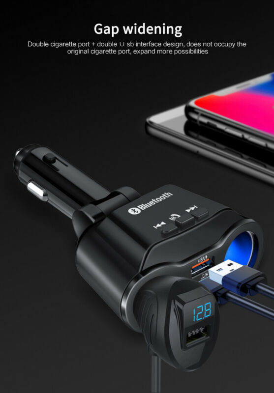 Bluetooth 5.0 Wireless Handsfree Car FM Transmitter MP3 Player Dual USB Charger！ - Fresh Stock Dated October 2025