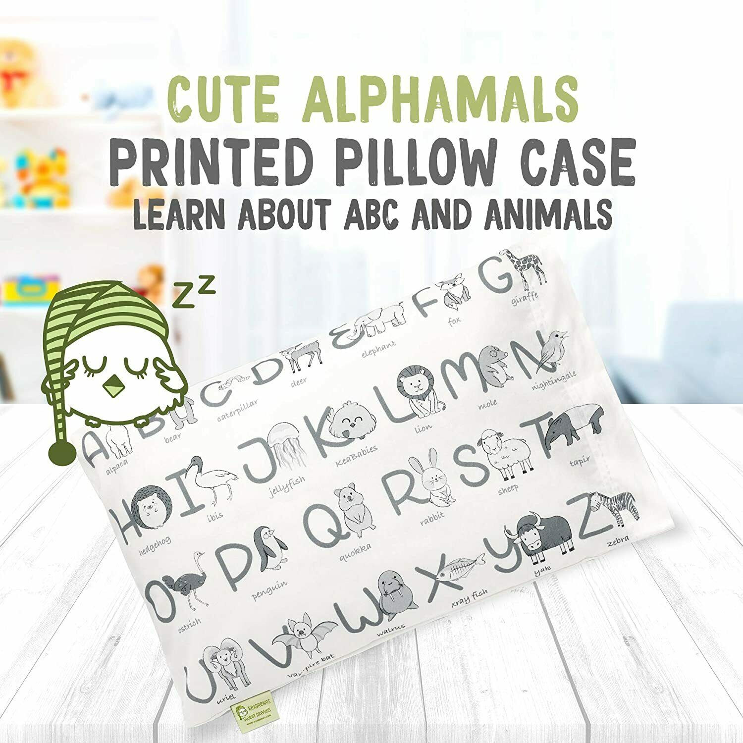 Toddler Pillowcase For 13X18 Pillow - Organic Toddler Pillow Case for Girl, Boy - Fresh Stock Dated October 2025