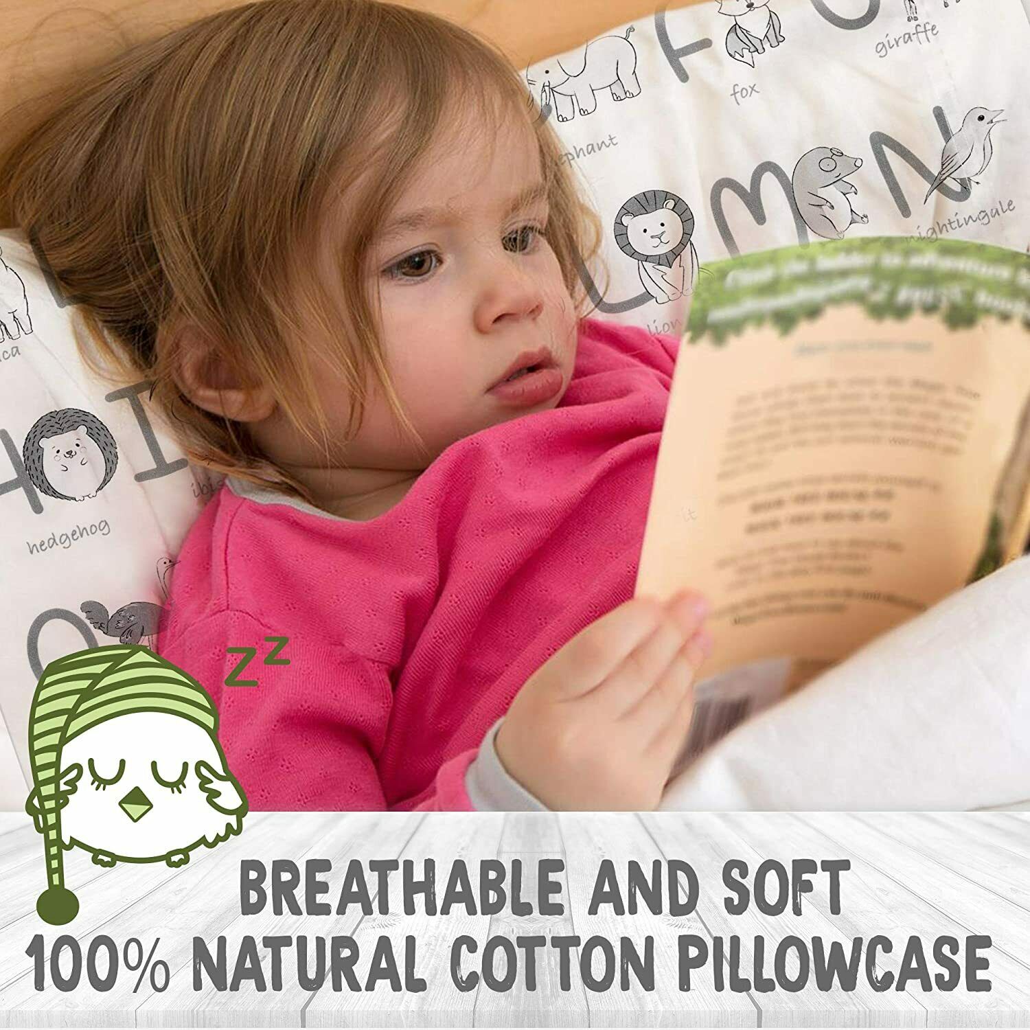 Toddler Pillowcase For 13X18 Pillow - Organic Toddler Pillow Case for Girl, Boy - Fresh Stock Dated October 2025