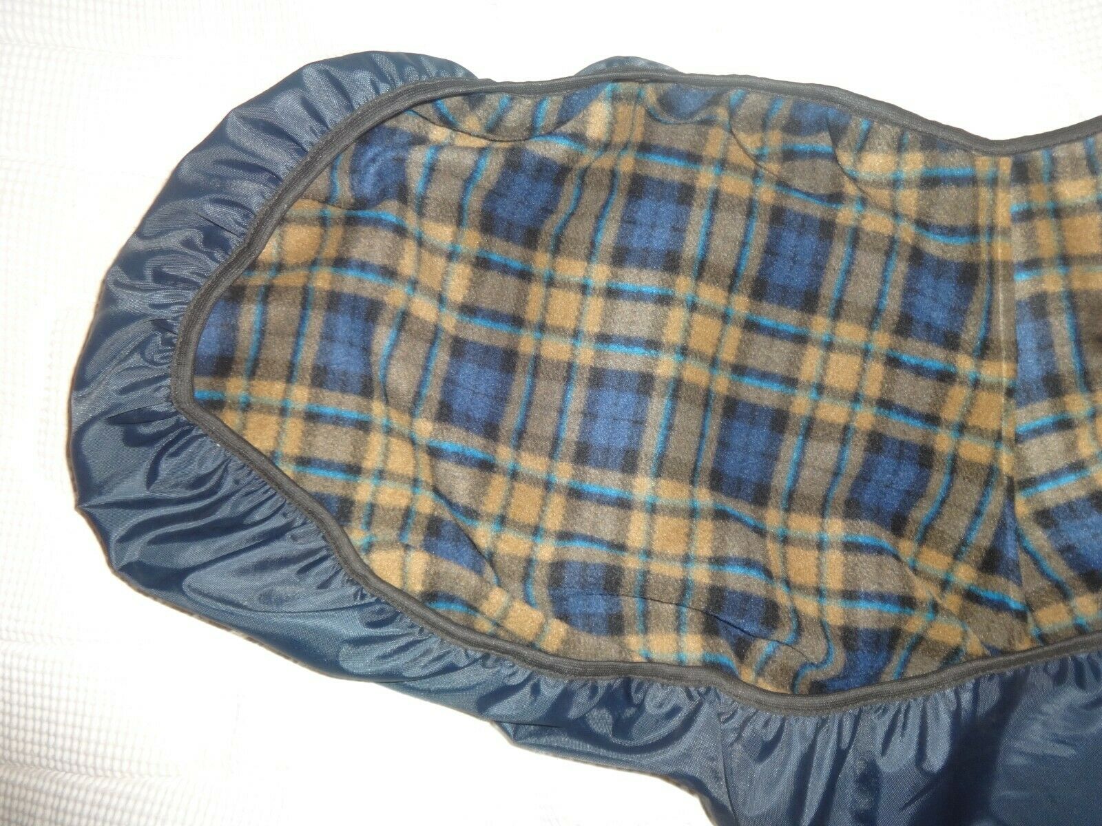 DOVER English BLUE Saddle Cover - Fitted - Vinyl, Soft Flannel - NICE - Fresh Stock Dated October 2025