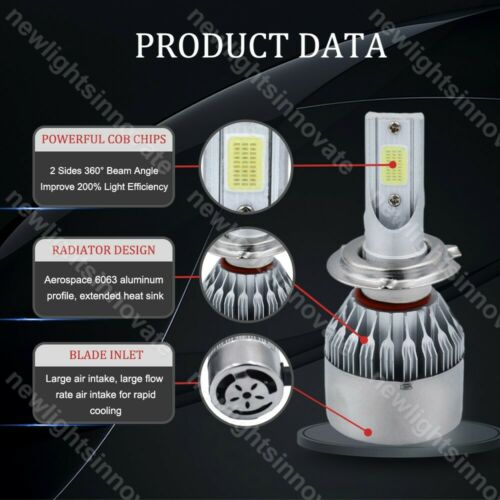 2x 4000LM 3000K H7 LED Bulb Headlight For Honda Goldwing GL1800 ABS Goldwing F6B - Fresh Stock Dated October 2025