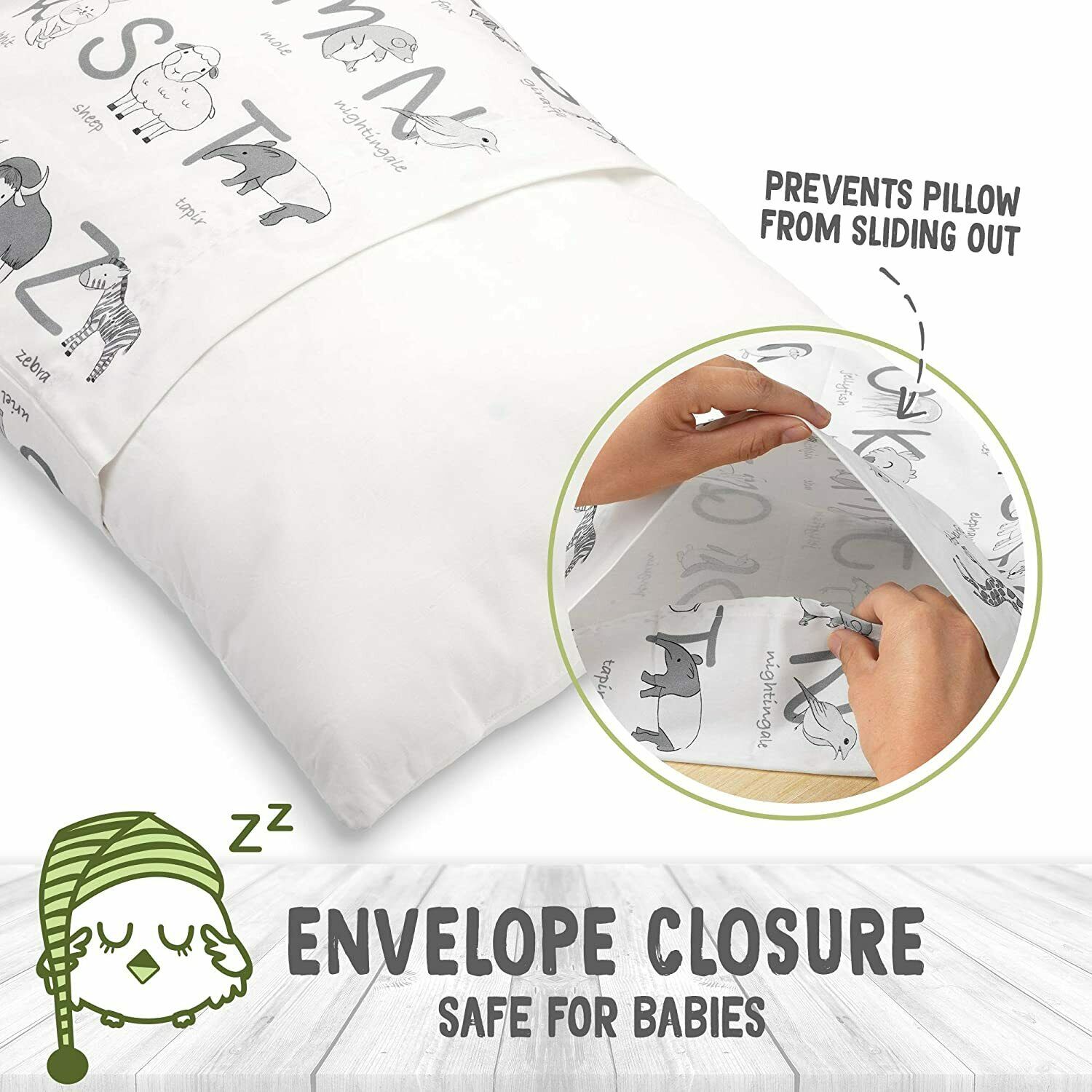 Toddler Pillowcase For 13X18 Pillow - Organic Toddler Pillow Case for Girl, Boy - Fresh Stock Dated October 2025