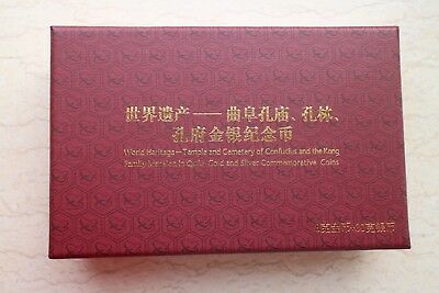 China 2017 Gold and Silver Coins Set - World Heritage - Temple of Confucius - Fresh Stock Dated October 2025