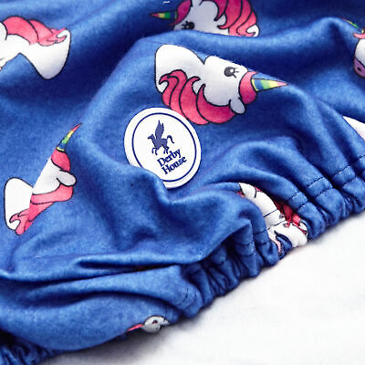 Derby House Unicorn Fleece Saddlery Saddle Cover - Dazzling Blue Fandango Pink - Fresh Stock Dated October 2025