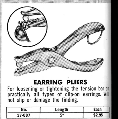 Antique Ladies ClipOn Earring Spring Tension Adjusting Pliers Vigor Germany PL53 - Fresh Stock Dated October 2025