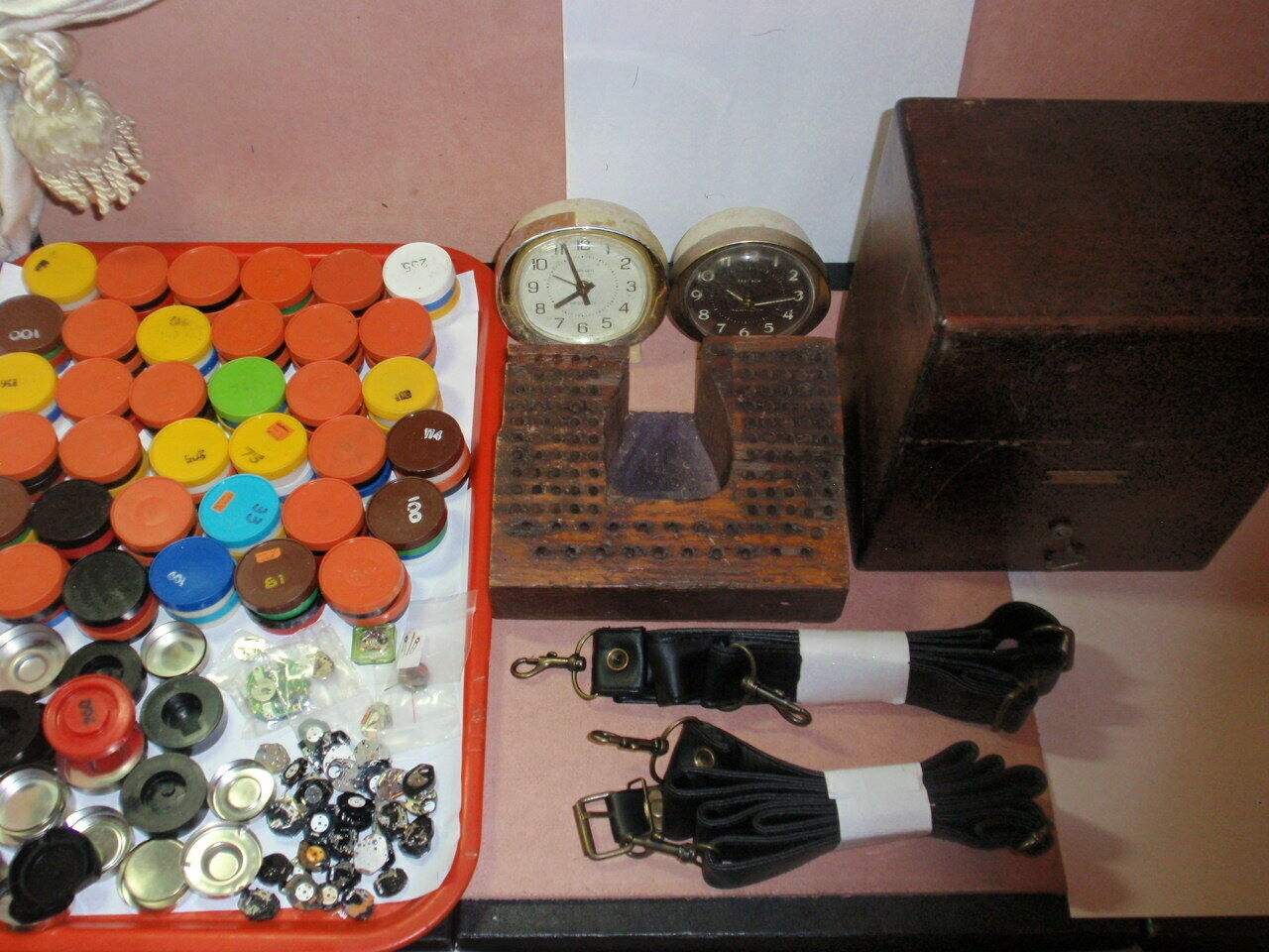 USA C&E Jewelry Tool& watch Staking Wood Box & Watch Movement case Lot #NBX JP26 - Fresh Stock Dated October 2025