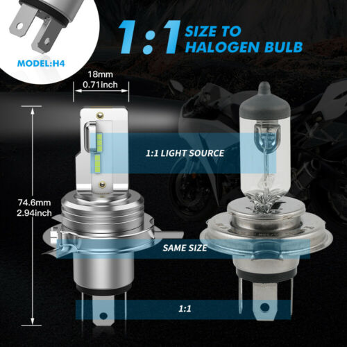 9003 H4 HB2 LED Headlight Bright Bulbs For Can-Am Spyder ST-S SM5 2013 2014 2015 - Fresh Stock Dated October 2025